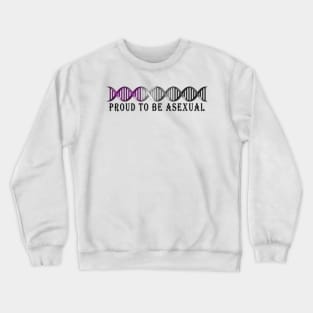 Asexual Pride Flag Colored DNA Strand Crewneck Sweatshirt